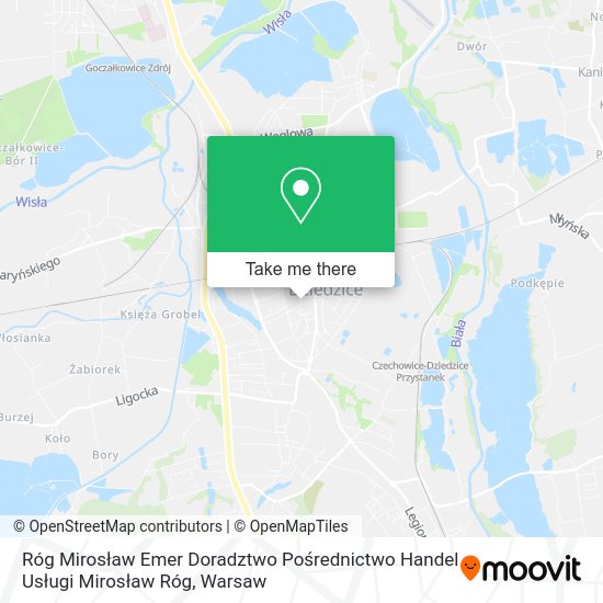 Róg Mirosław Emer Doradztwo Pośrednictwo Handel Usługi Mirosław Róg map
