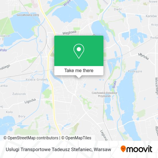 Usługi Transportowe Tadeusz Stefaniec map