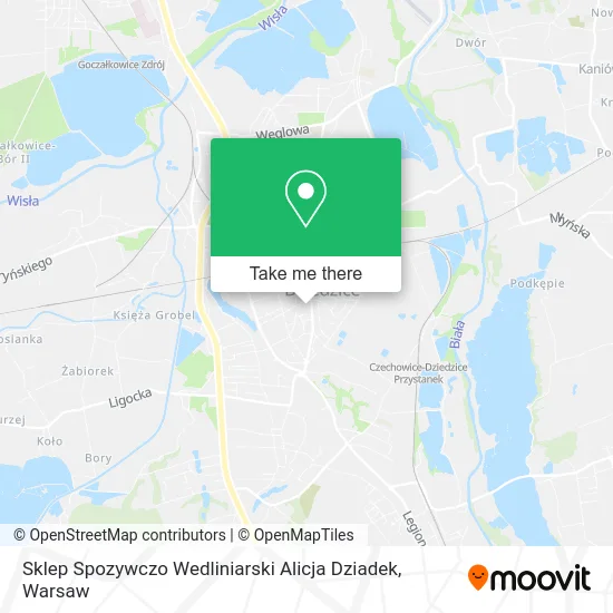 Карта Sklep Spozywczo Wedliniarski Alicja Dziadek