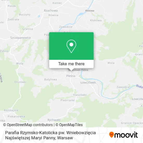 Карта Parafia Rzymsko-Katolicka pw. Wniebowzięcia Najświętszej Maryi Panny
