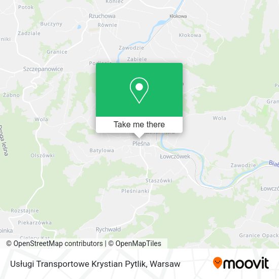 Usługi Transportowe Krystian Pytlik map