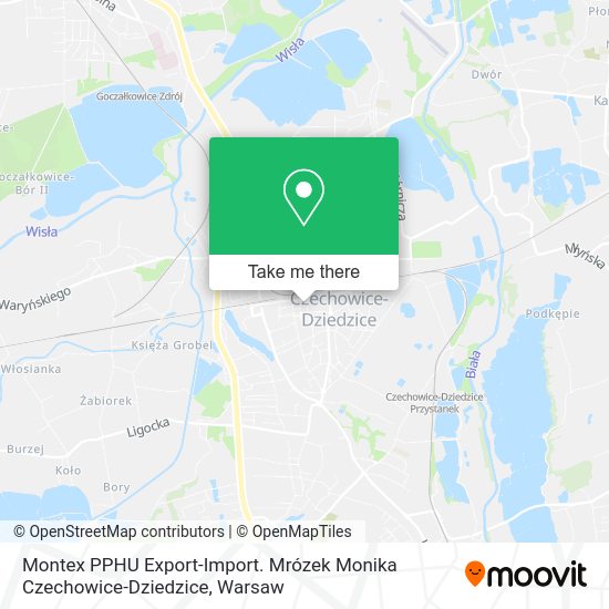 Montex PPHU Export-Import. Mrózek Monika Czechowice-Dziedzice map