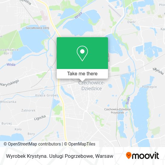 Wyrobek Krystyna. Usługi Pogrzebowe map