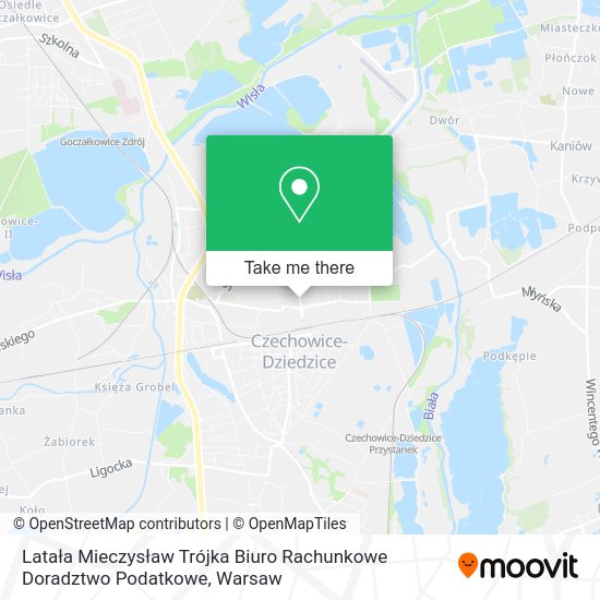 Latała Mieczysław Trójka Biuro Rachunkowe Doradztwo Podatkowe map