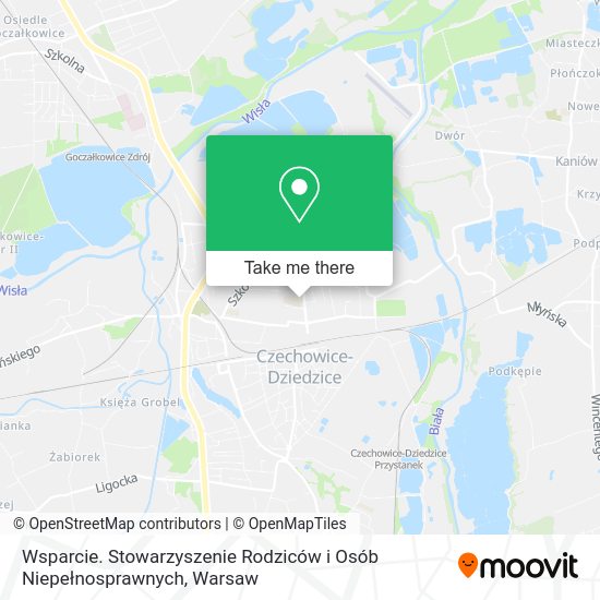 Wsparcie. Stowarzyszenie Rodziców i Osób Niepełnosprawnych map