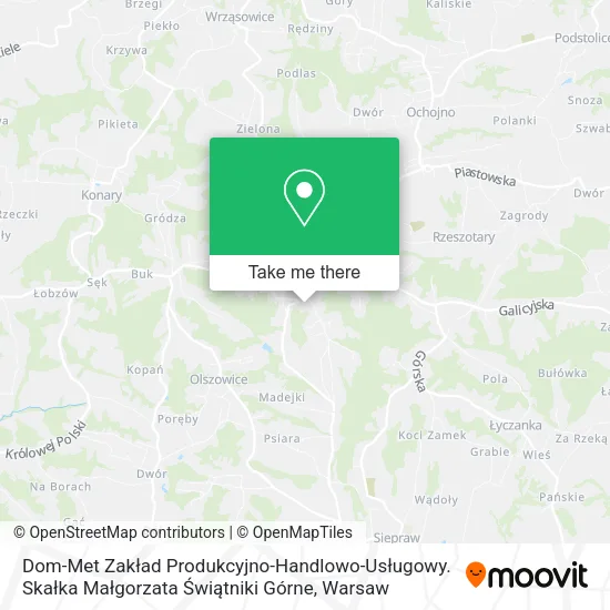 Карта Dom-Met Zakład Produkcyjno-Handlowo-Usługowy. Skałka Małgorzata Świątniki Górne
