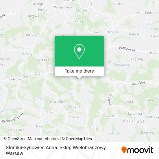 Słomka-Synowiec Anna. Sklep Wielobranżowy map