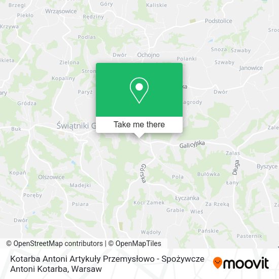 Kotarba Antoni Artykuły Przemysłowo - Spożywcze Antoni Kotarba map