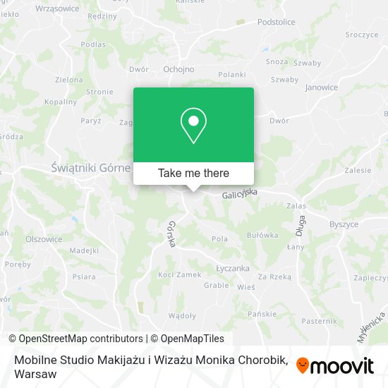 Mobilne Studio Makijażu i Wizażu Monika Chorobik map