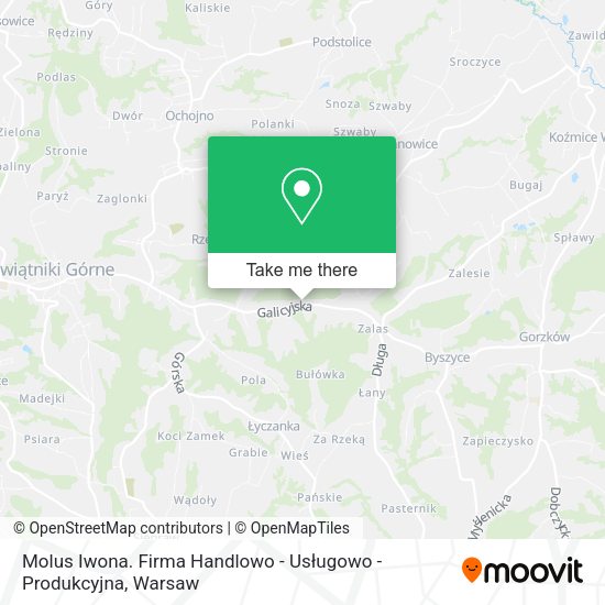 Molus Iwona. Firma Handlowo - Usługowo - Produkcyjna map