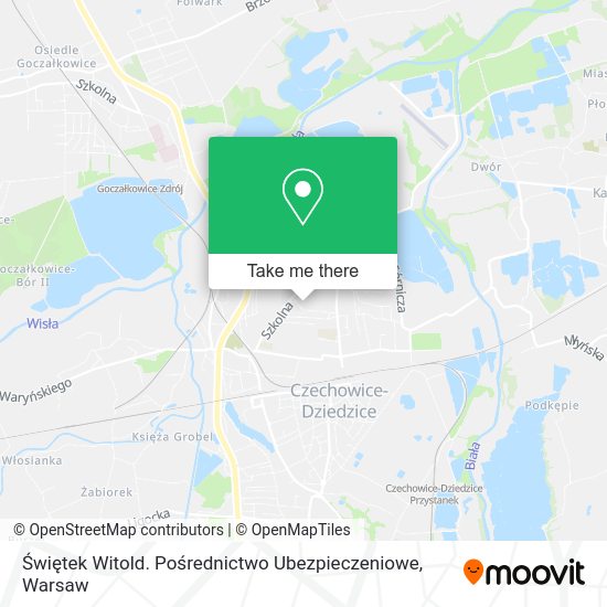 Świętek Witold. Pośrednictwo Ubezpieczeniowe map