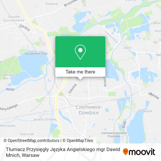 Tłumacz Przysięgły Języka Angielskiego mgr Dawid Mnich map