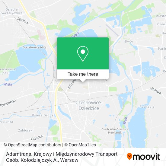 Adamtrans. Krajowy i Międzynarodowy Transport Osób. Kołodziejczyk A. map