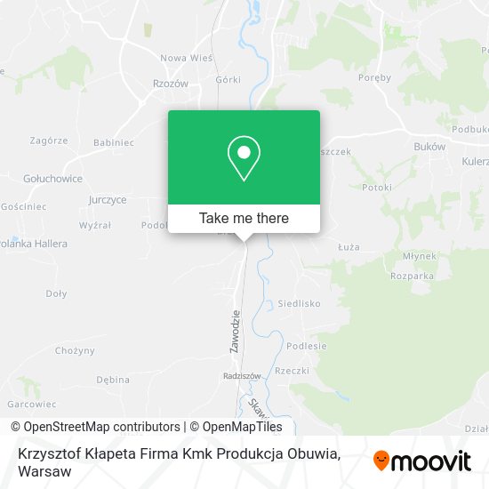 Krzysztof Kłapeta Firma Kmk Produkcja Obuwia map