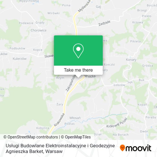 Usługi Budowlane Elektroinstalacyjne i Geodezyjne Agnieszka Barket map