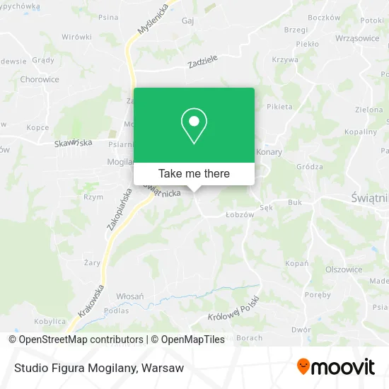 Studio Figura Mogilany map