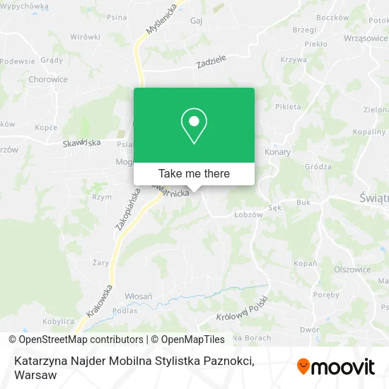 Карта Katarzyna Najder Mobilna Stylistka Paznokci