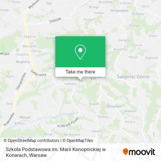 Szkoła Podstawowa im. Marii Konopnickiej w Konarach map