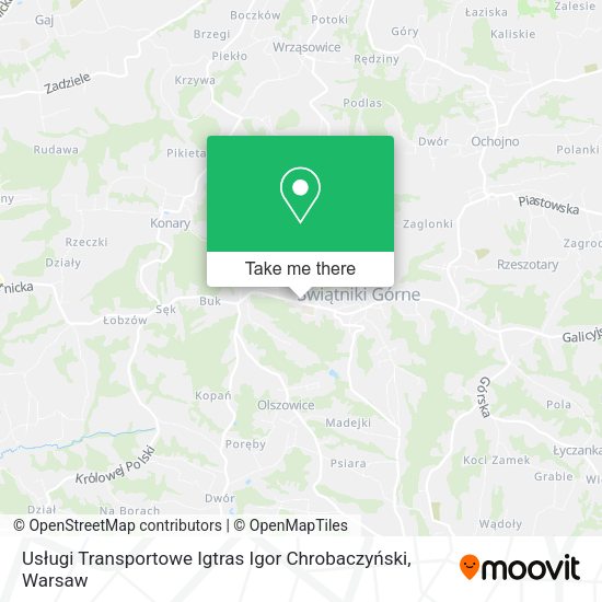 Usługi Transportowe Igtras Igor Chrobaczyński map