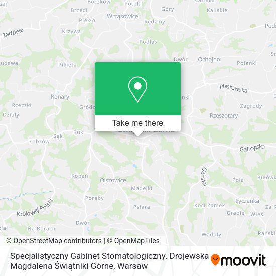 Specjalistyczny Gabinet Stomatologiczny. Drojewska Magdalena Świątniki Górne map