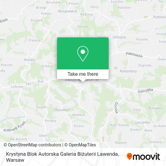 Krystyna Blok Autorska Galeria Biżuterii Lawenda map