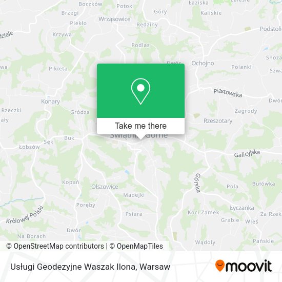 Usługi Geodezyjne Waszak Ilona map