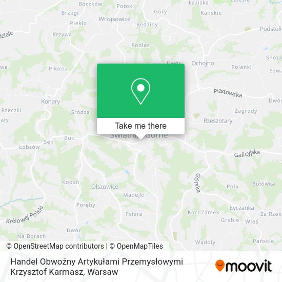 Handel Obwoźny Artykułami Przemysłowymi Krzysztof Karmasz map