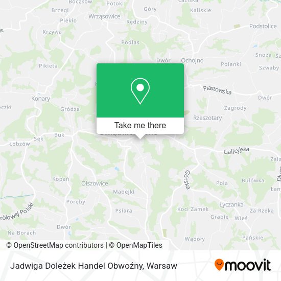 Jadwiga Doleżek Handel Obwoźny map