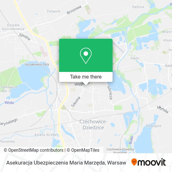 Asekuracja Ubezpieczenia Maria Marzęda map