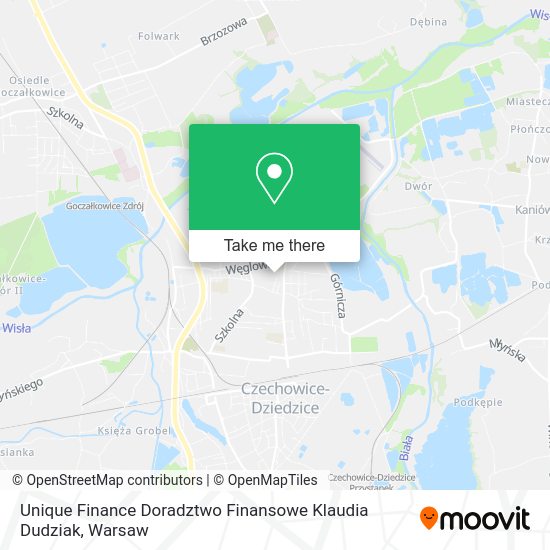 Unique Finance Doradztwo Finansowe Klaudia Dudziak map