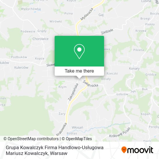 Grupa Kowalczyk Firma Handlowo-Usługowa Mariusz Kowalczyk map