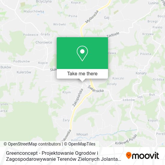 Greenconcept - Projektowanie Ogrodów i Zagospodarowywanie Terenów Zielonych Jolanta Łapaj map