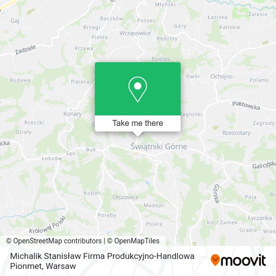 Michalik Stanisław Firma Produkcyjno-Handlowa Pionmet map