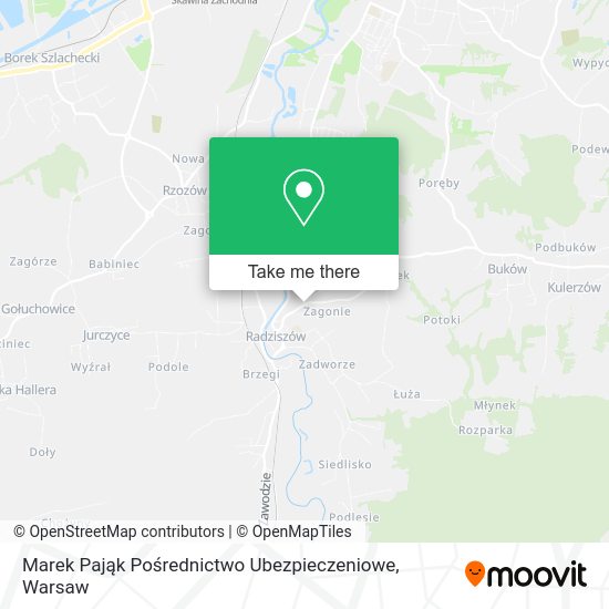 Marek Pająk Pośrednictwo Ubezpieczeniowe map