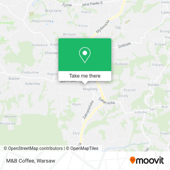 M&B Coffee map