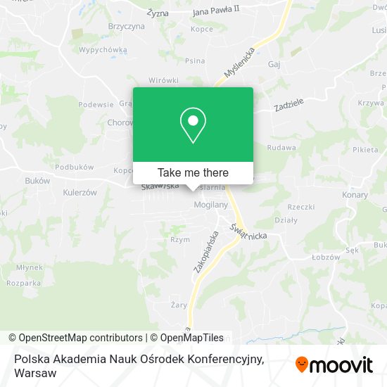 Polska Akademia Nauk Ośrodek Konferencyjny map