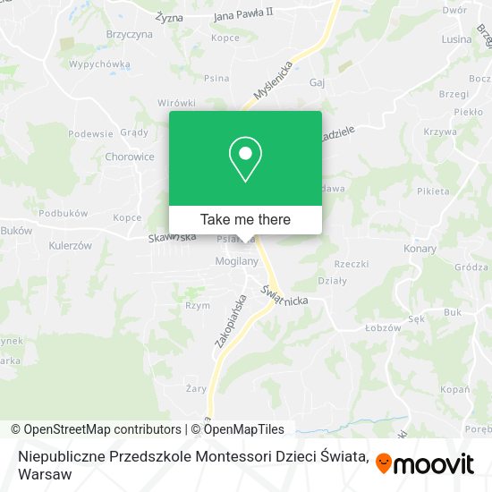 Niepubliczne Przedszkole Montessori Dzieci Świata map