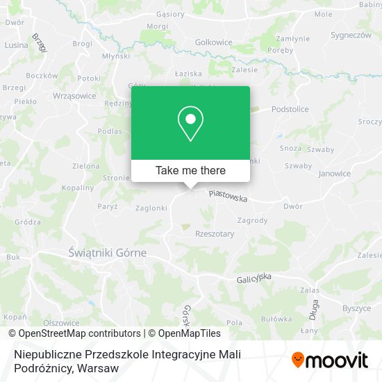 Niepubliczne Przedszkole Integracyjne Mali Podróżnicy map