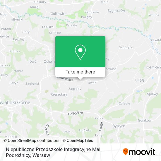 Niepubliczne Przedszkole Integracyjne Mali Podróżnicy map