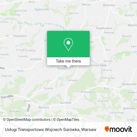 Usługi Transportowe Wojciech Surówka map