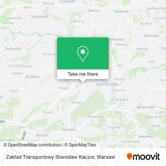 Zakład Transportowy Stanisław Kaczor map