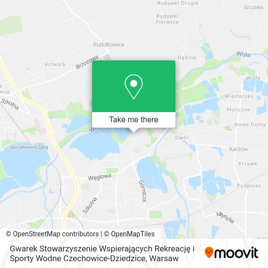 Gwarek Stowarzyszenie Wspierających Rekreację i Sporty Wodne Czechowice-Dziedzice map