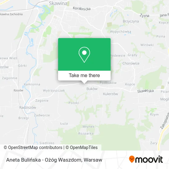 Aneta Bulińska - Ożóg Waszdom map