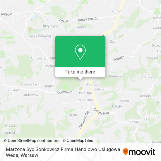 Карта Marzena Syc Sobkowicz Firma Handlowo Usługowa Weda