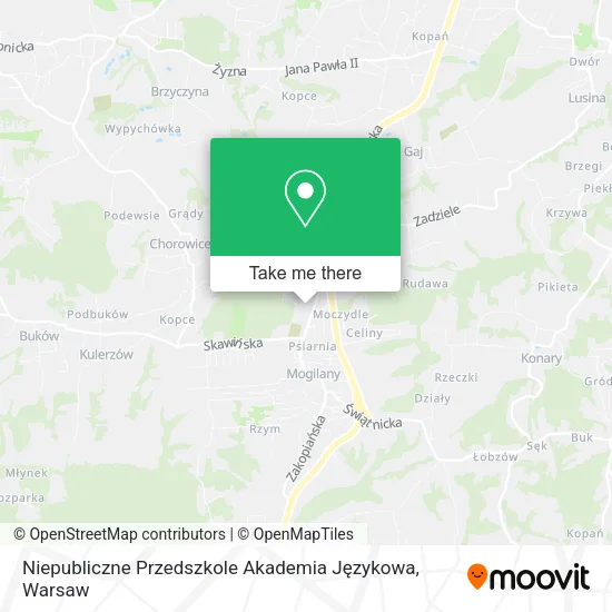 Карта Niepubliczne Przedszkole Akademia Językowa