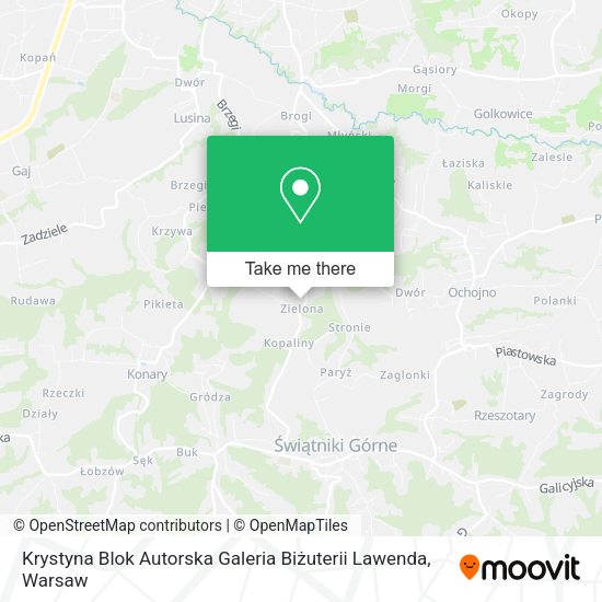 Krystyna Blok Autorska Galeria Biżuterii Lawenda map