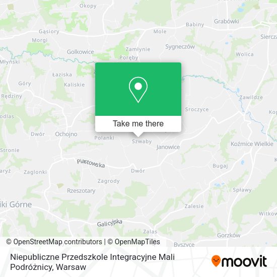 Niepubliczne Przedszkole Integracyjne Mali Podróżnicy map