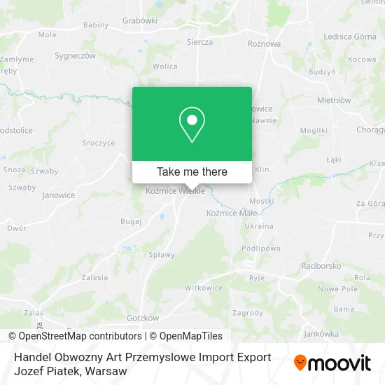 Карта Handel Obwozny Art Przemyslowe Import Export Jozef Piatek