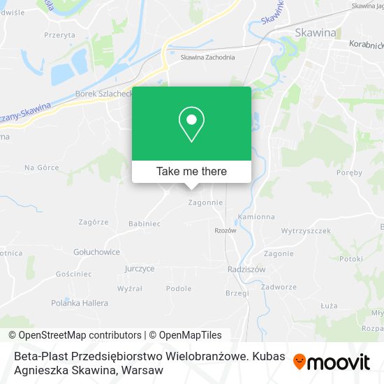 Beta-Plast Przedsiębiorstwo Wielobranżowe. Kubas Agnieszka Skawina map