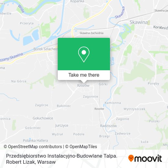 Карта Przedsiębiorstwo Instalacyjno-Budowlane Talpa. Robert Lizak